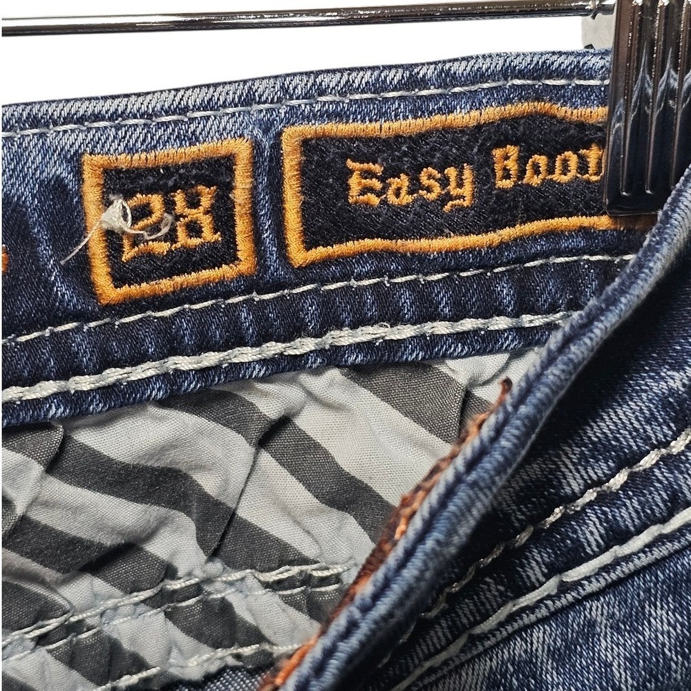 Rock Revival Giselle‎ Bootcut Jeans Womens Sz 28 Y2K Thick Stitch Medium Wash - Picture 7 of 9